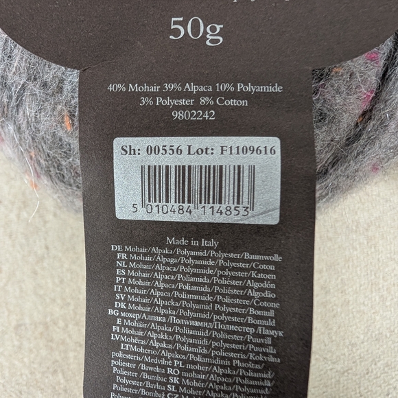 9 x Rowan Tweed Haze Yarn Skiens in Grey and Navy, Mohair Alpaca - Picture 3 of 10